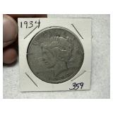 1934 Peace Dollar
