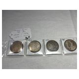 (4) Morgan Dollars