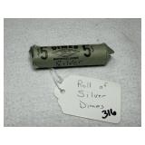 Roll of (50) Silver Dimes