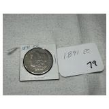 1891 CC Morgan Dollar