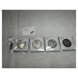 (4) Franklin Half Dollars