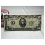 1934 A $20 Note Bank of San Francisco