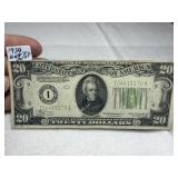 1934 $20 Note Bank of Minneapolis-Top Cut Close