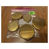Vintage Engraved Compacts (5)