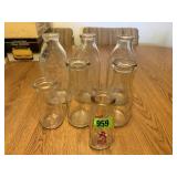Assortment of Vintage Milk & Cream Bottles