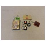 Vint. Adver. Key Chains, Playing Cards & Tape Meas