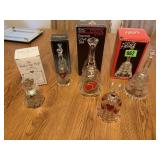 Lead Crystal & Silver Plated Bells (5)