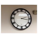 Round White with Black Numbers Wall Clock