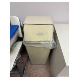 Push Front Metal Trash Bin