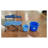 Double Collapsable Chair & 2 Buckets