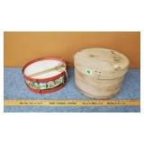 Vintage Children's Snare Drum w/ Wooden Box