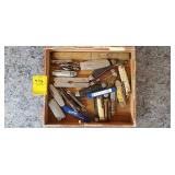 Box of Knives & Other Knife Tools, Some Good-Some