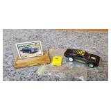 Wood Desk Plaque w/1967 Plymouth Hemi GTX