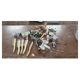 Assorted Wire Brushes, Faucet Fixtures, Hose Spray