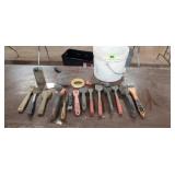 Bucket with Painting Tools, Scrapers