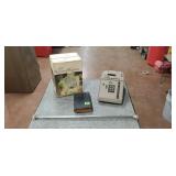 Kitchen Slicer, Holy Bible, Victor Adding Machine