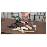 Assorted Paint Supplies, Ice Melt, Spreader