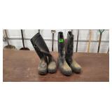 2 pair Rubber Barn Boots Sizes 8 & 10