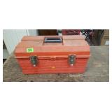 Tool Box with Assorted Tools & Wrenches