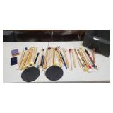 Variety of Drumsticks, Mallets, Practice Pads