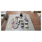 Various Tape Measures, Hammers, Drill Bits, Tools