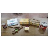 Assortment of Cigar Boxes, TIns Etc