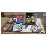 Wire Crate, Magazines, Drill Bit Set, Other Items