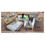 Electrical Boxes, Tarp, Paint Supplies