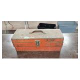 Orange/Red Tool Box with Misc.Tools