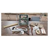 Milk Crate, Pipe Wrenches, Other Items