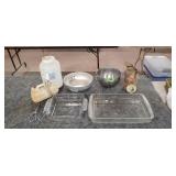 Lot of Bake Ware, Mixer, Bowls