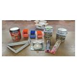 Assortment. Paint, Lighters, Trays, Brackets, Etc