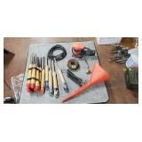 Files, Tarp Straps, Sander, Funnel, Etc