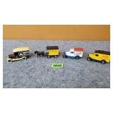 Vintage Toy Delivery Trucks & Horse Drawn Wagon -4