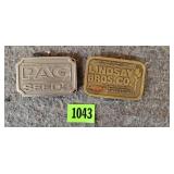 2 Vintage Belt Buckles