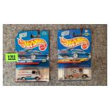 2 Hot Wheels Cargo Van Vehicles