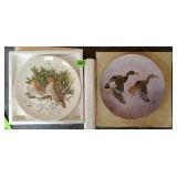 2 Collectible Wildlife Decorative Plates