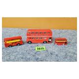 Lot of 3 Matchbox Originals Double Decker Buses