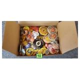 Box of Assorted Advertising/Novelty Buttons