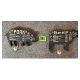 Beef & Pork Decorative Hooks