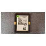 Framed Halvoline Motor Oil Advertising