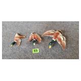 Trio of Mallard Ducks Decor/Japan