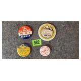 Vintage Various Towns Centennial Buttons & Pioneer