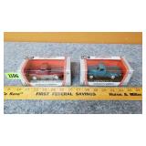 2 GMC Pick Up Trucks, 1950 1:43 Scale