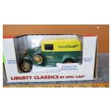 Vintage Die Cast Locking Coin Bank with Key