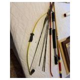 Recurve Bow, Arrows, Pool Cue, Misc