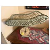 Vintage Hanson Nursery Scale, Wicker Top
