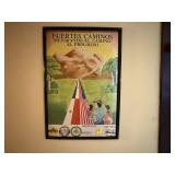 Vintage Spanish Framed Immigration Print