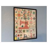 Framed Sewing Themed Puzzle