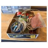 Vintage Oil Cans, Trimmer Line, Rope,  Misc